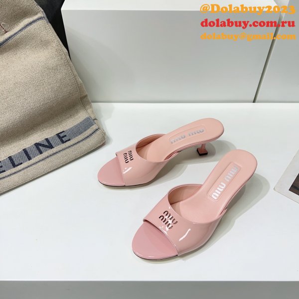 Miu Miu New Low Heel Slippers Buy The Best Product Replica Shoes