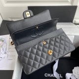 CC Replica 25.5CM Classic Flap Bag Caviar Leather Black A01112