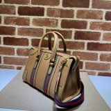 Perfect Gucci Copy Top Handle 715772 Light Brown Bag