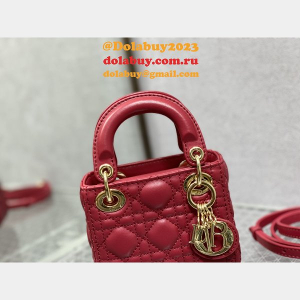 Replica Fashion Dior Micro Lady 1:1 Mirror 12CM Bag