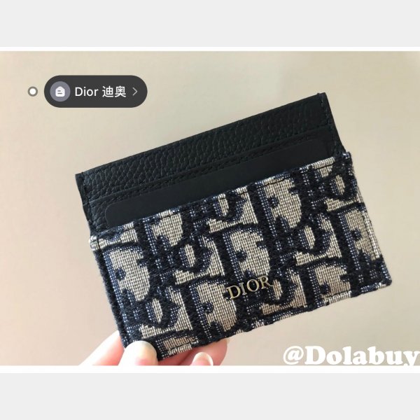 Replica Dior Oblique Jacquard Card Holder