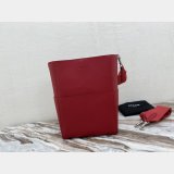 Discount Celine Sangle Seau Bucket Bag Red Calfskin