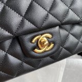 CC Replica 25.5CM Classic Flap Bag Caviar Leather Black A01112