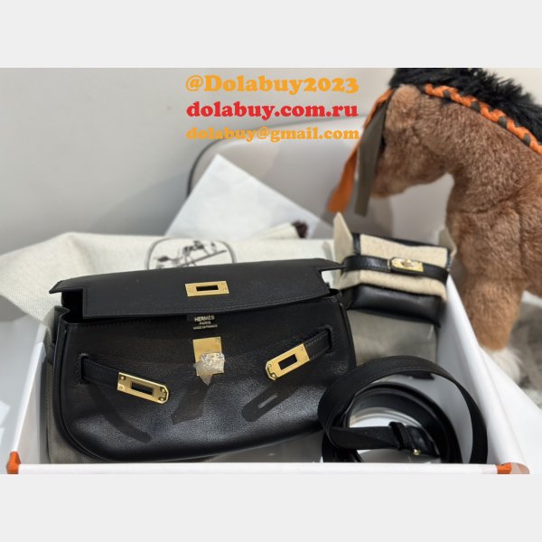 Designer hermes kelly moove 17cm swift leather Luxury bag