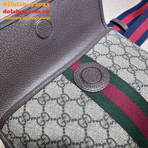 Ophidia GG Perfect Gucci 752597 Belt Ebony Supreme Replica Bag