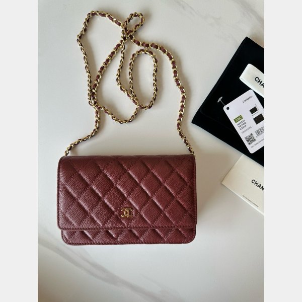 High Quality CC woc chain bag AP0250 MAGNETIC BUCKLE caviar 19CM