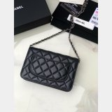 Top Quality CC WOC CHAIN BAG LAMBSKIN 19CM