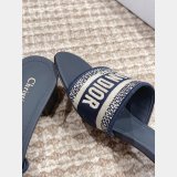 Replica Designer Dior Dway One-word embroidered slippers Shoes Online