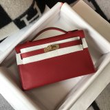 Luxury Hermes EPSOM LEATHER Mini Kelly Pouchette