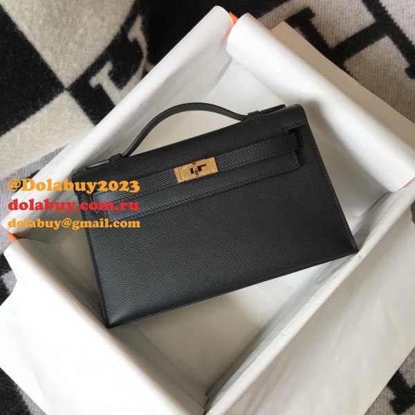 Luxury Hermes EPSOM LEATHER Mini Kelly Pouchette