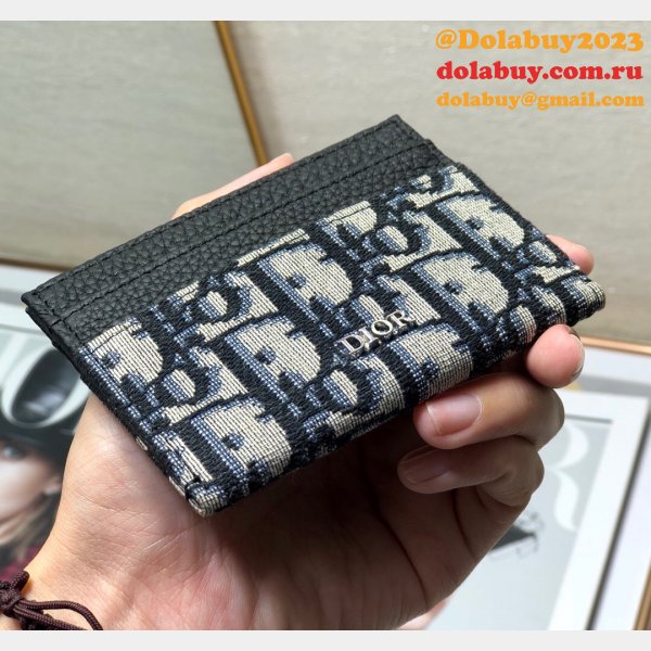 Replica Dior Oblique Jacquard Card Holder