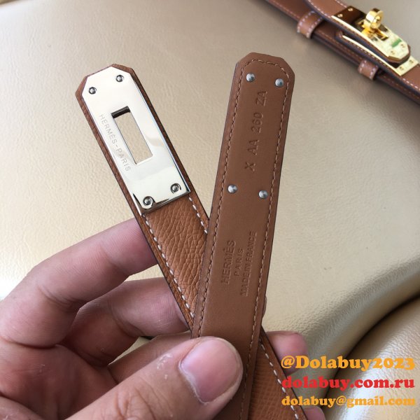 7 Star hottest selling hermes kelly thin belt 17mm