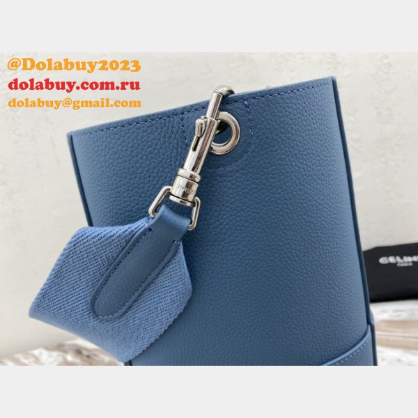 Cheap Factory Celine Sangle Seau Shoulder Blue Bag