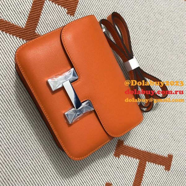 Hermes Constance Bag 18cm Epsom Leather Orange