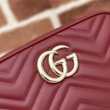 Gucci Perfect Knockoff Luxury 447632 GG Marmont Small Matelassé Shoulder Red Bag