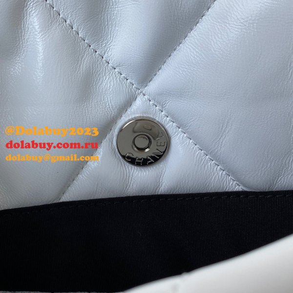 Best Replica Lambskin Gold-Tone AS1160 White/Black 19 Handbags Online Sale