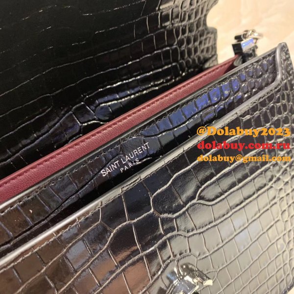 Saint Laurent AAA+ Replicas Shoulder 377057 Black/Red Bags