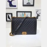 AAA+ Le Boy large Best Black Bags Caviar 30cm