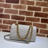 Grey GG Marmont 446744 Mini Matelassé Gucci Replicas Bag