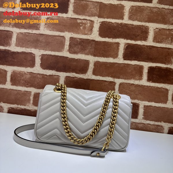 Grey GG Marmont 446744 Mini Matelassé Gucci Replicas Bag