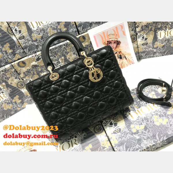 Inspired Duplicate dior lady lambskin 32CM HANDBAG