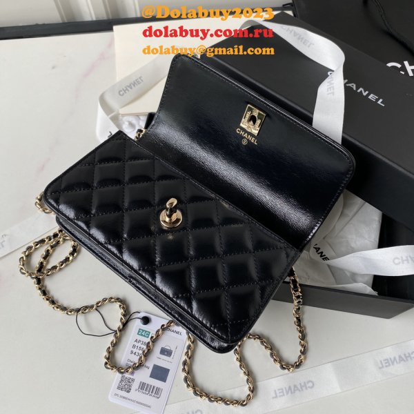 Designer Replicas AP3803 Clutches Shiny Perfect Chain Bag