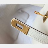 Replica Hermes Mini Kelly Handbag Epsom leather Off white