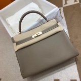 Hermes Kelly 32cm Togo leather Grey