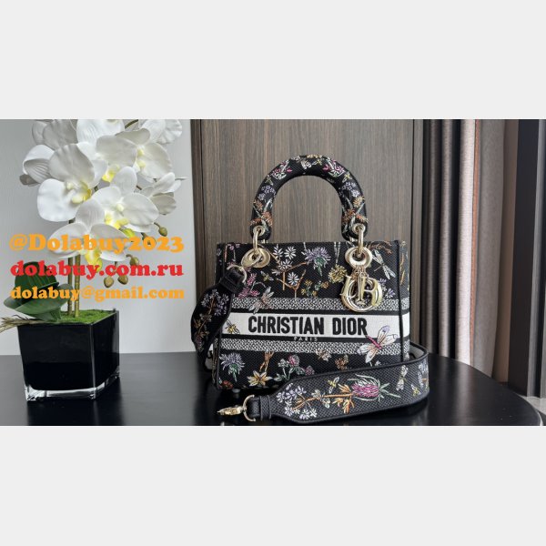 Perfect Christian Dior Lady Dior 24cm Duplicate Bags