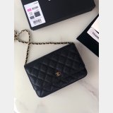 High Quality CC woc chain bag AP0250 MAGNETIC BUCKLE caviar 19CM