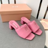 Miu Miu Replica Bread Slippers Heel Sandals Shoes