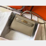 Earth yellow Mini Kelly Hermes Replica Handbags