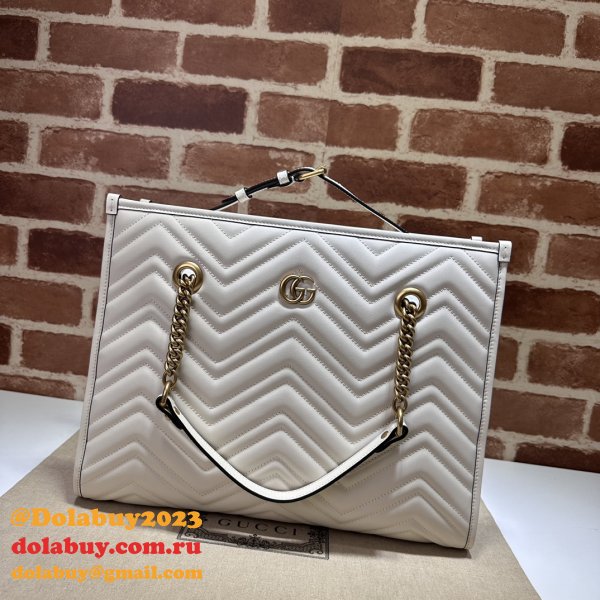 Tote GG Marmont White/Black 779724 Gucci Replica Bag