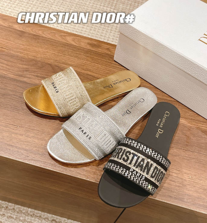 Designer DIOR FLAT SLIPPER DWAY SLIDE Duplicate